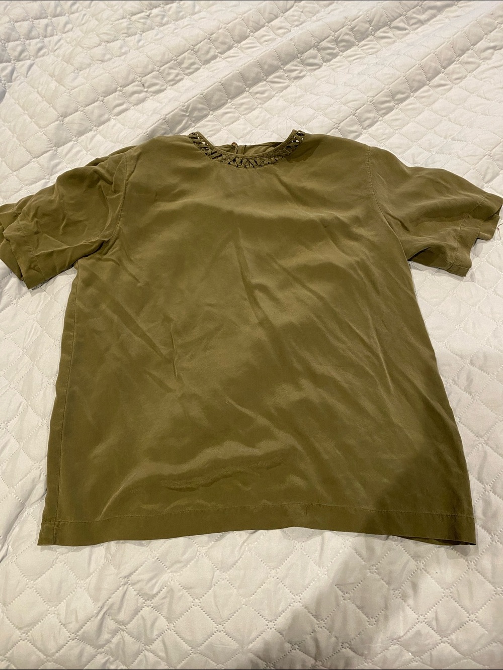 Olive Green women’s Short Sleeve Shirt size S
